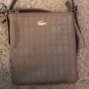 Lacoste tan crossbody purse